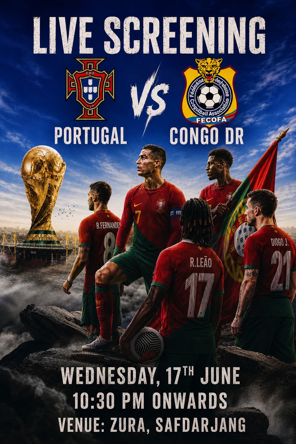 Portugal vs Congo DR: Live Screening