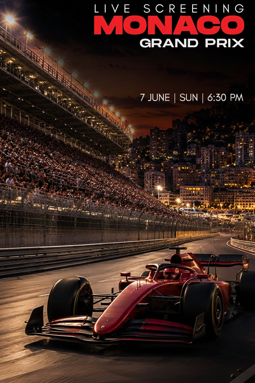 Monaco GP Live Screening on 7th June, Sunday.