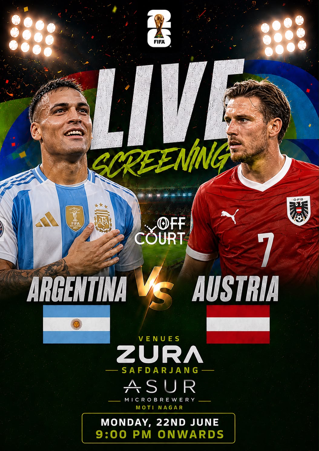 Argentina vs Austria: Live Screening